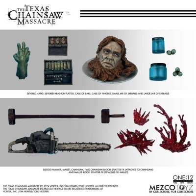 MEZCO TOYS THE TEXAS CHAINSAW MASSACRE LEATHERFACE ONE:12 SERIES ACTION FIGURE
