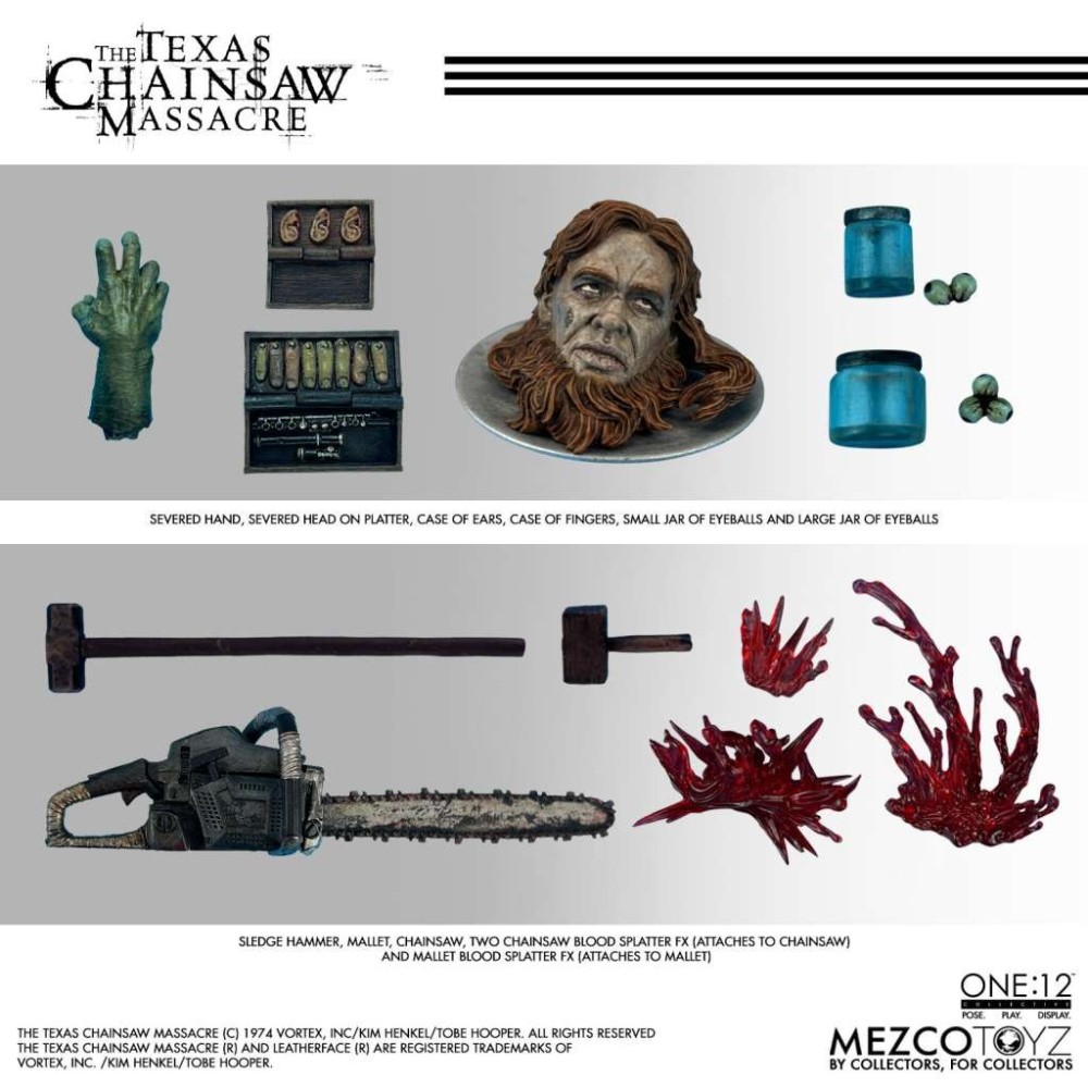 THE TEXAS CHAINSAW MASSACRE LEATHERFACE ONE:12 ACTION FIGURE MEZCO TOYS