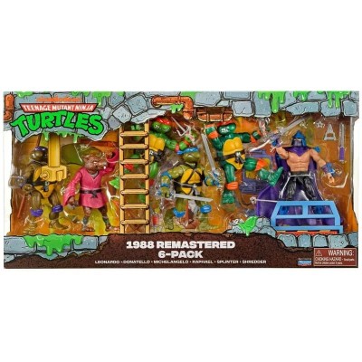 TEENAGE MUTANT NINJA TURTLES 1988 REMASTERED 6-PACK ACTION FIGURES PLAYMATES TOYS