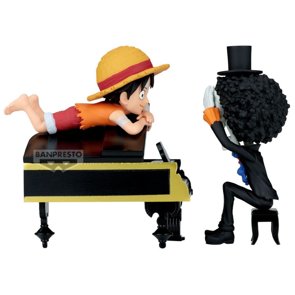 ONE PIECE WCF LOG STORIES LUFFY E BROOK STATUA FIGURE BANPRESTO