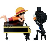 BANPRESTO ONE PIECE WCF LOG STORIES LUFFY AND BROOK STATUE FIGURE