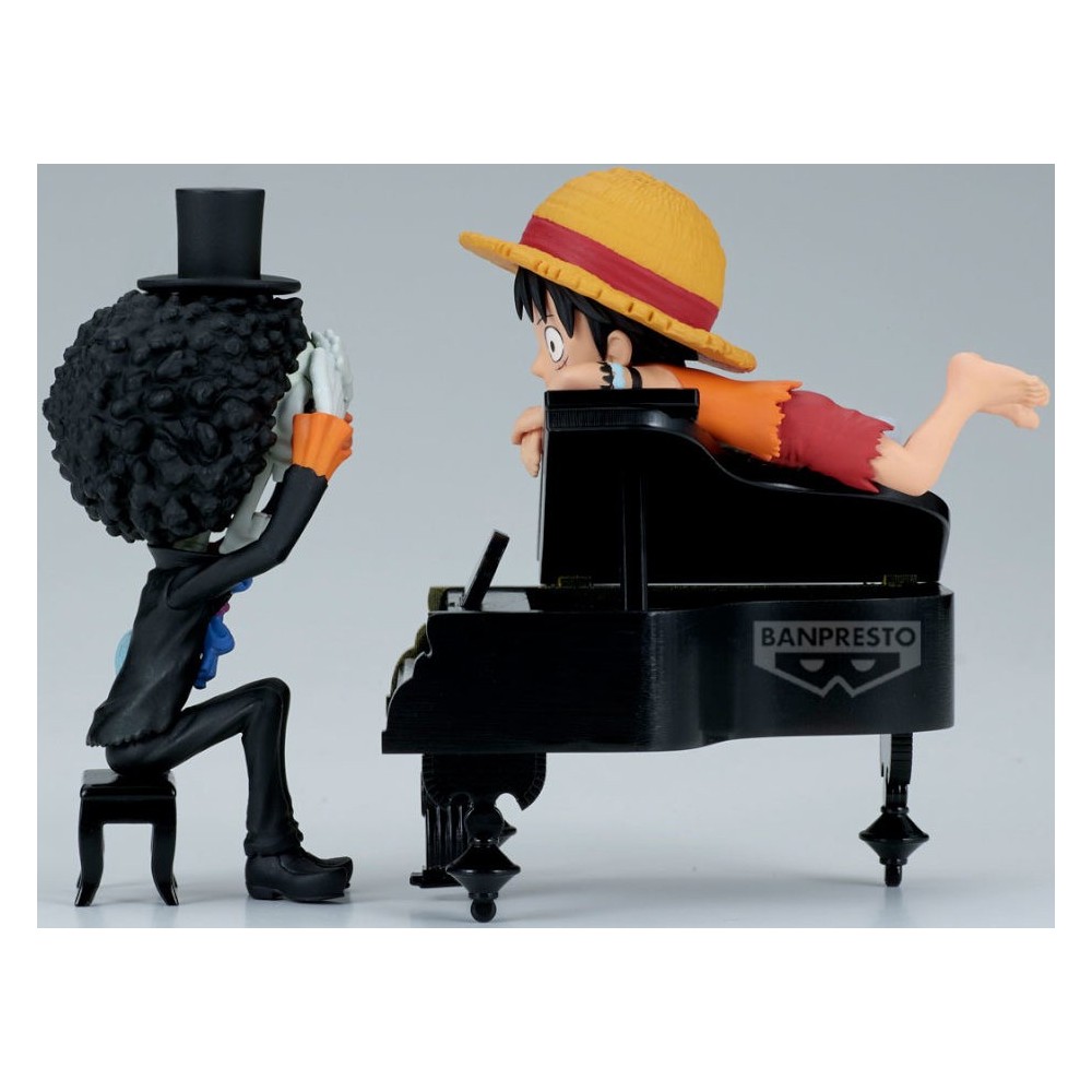 BANPRESTO ONE PIECE WCF LOG STORIES LUFFY AND BROOK STATUE FIGURE