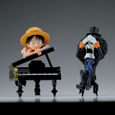 BANPRESTO ONE PIECE WCF LOG STORIES LUFFY AND BROOK STATUE FIGURE