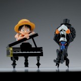 ONE PIECE WCF LOG STORIES LUFFY E BROOK STATUA FIGURE BANPRESTO