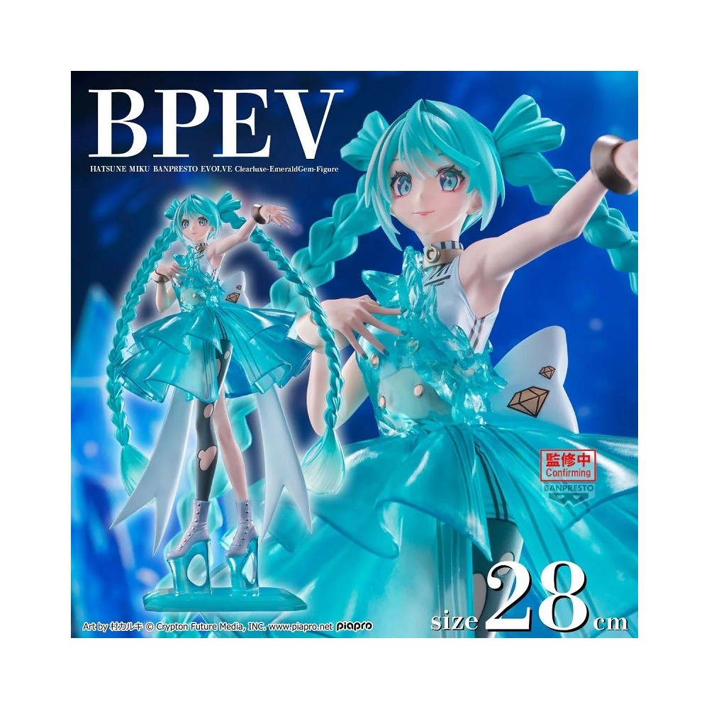 HATSUNE MIKU EMERALDGEM CLEARLUXE BPEV FIGURE STATUA BANPRESTO