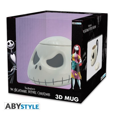 THE NIGHTMARE BEFORE CHRISTMAS JACK SKELLINGTON 3D MUG GLOW IN THE DARK TAZZA ABYSTYLE