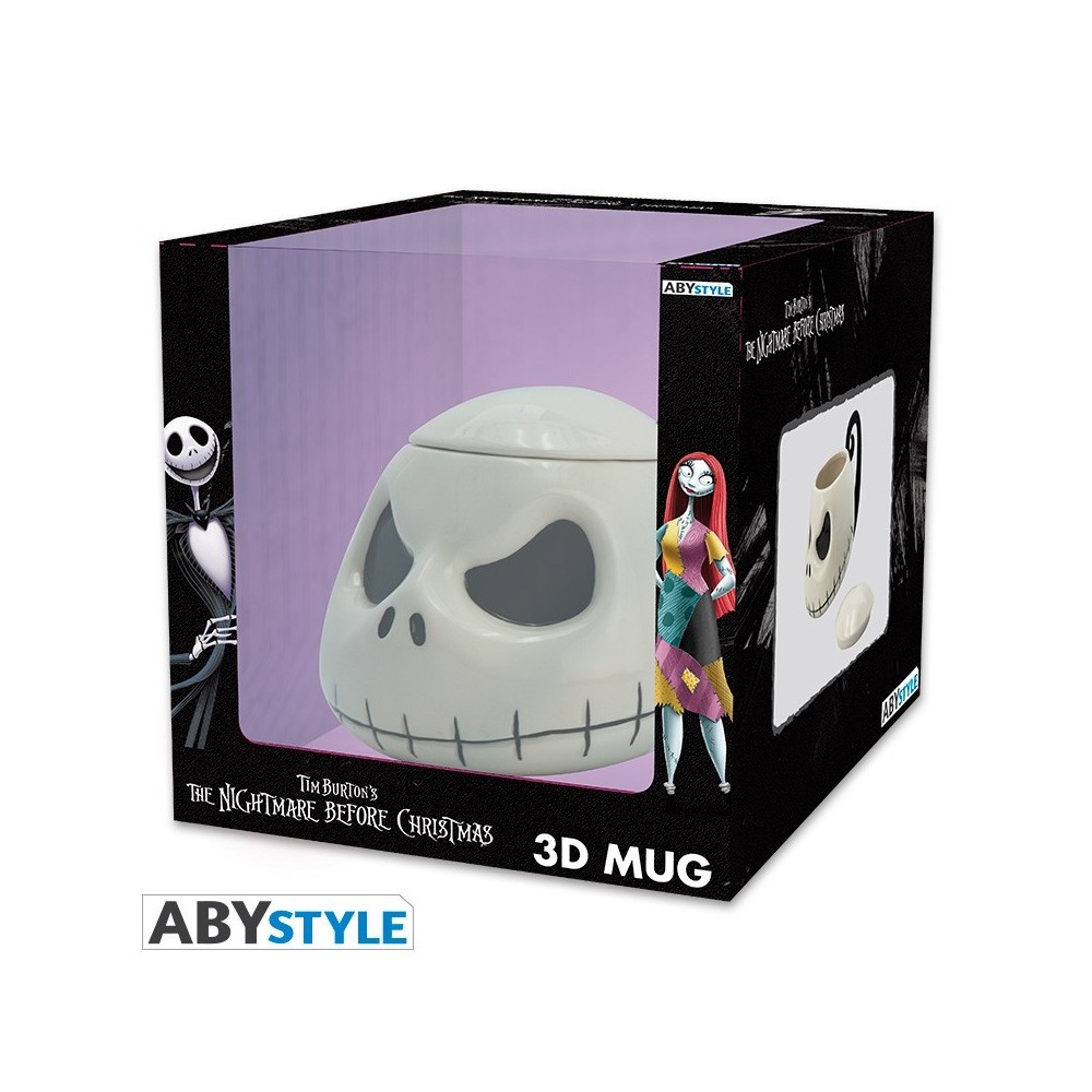 ABYSTYLE THE NIGHTMARE BEFORE CHRISTMAS JACK SKELLINGTON 3D MUG GLOW IN THE DARK