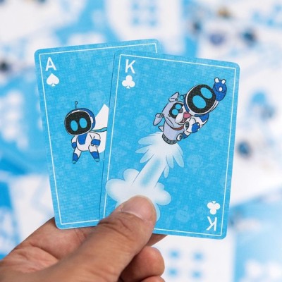 PALADONE PRODUCTS ASTRO BOT TIN POKER PLAYING CARDS DECK