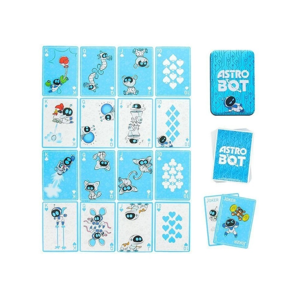 PALADONE PRODUCTS ASTRO BOT TIN POKER PLAYING CARDS DECK