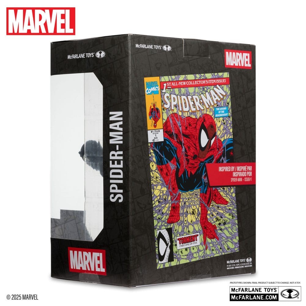 MC FARLANE MARVEL COLLECTION PVC STATUE SPIDER-MAN CHASE (SPIDER-MAN 1) BLACK COSTUME 1/6 SCALE STATUE FIGURE