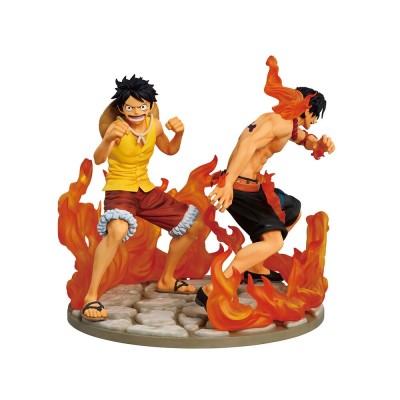 BANDAI ONE PIECE ACE AND LUFFY DRAMATIC MEMORIES ICHIBANSHO PVC STATUE FIGURE