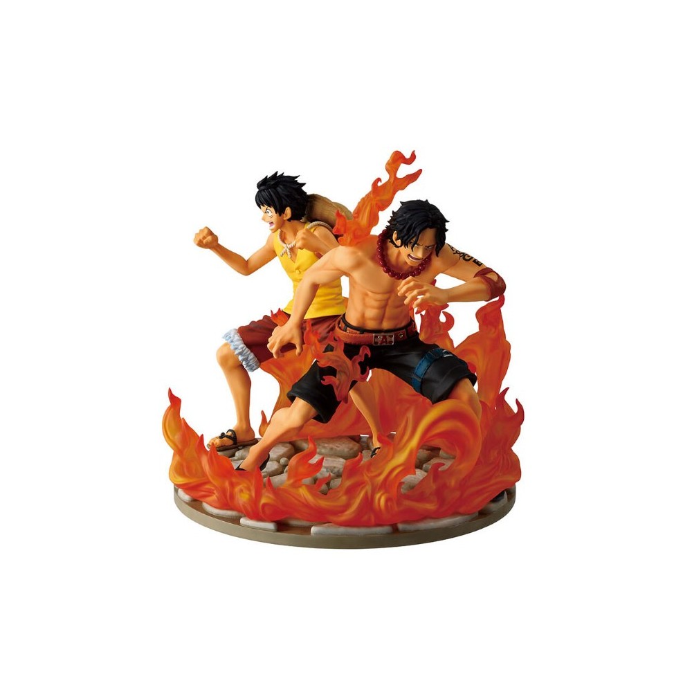 BANDAI ONE PIECE ACE AND LUFFY DRAMATIC MEMORIES ICHIBANSHO PVC STATUE FIGURE