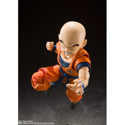 BANDAI DRAGON BALL Z KRILLIN EARTH'S STRONGEST MAN S.H. FIGUARTS REISSUE ACTION FIGURE