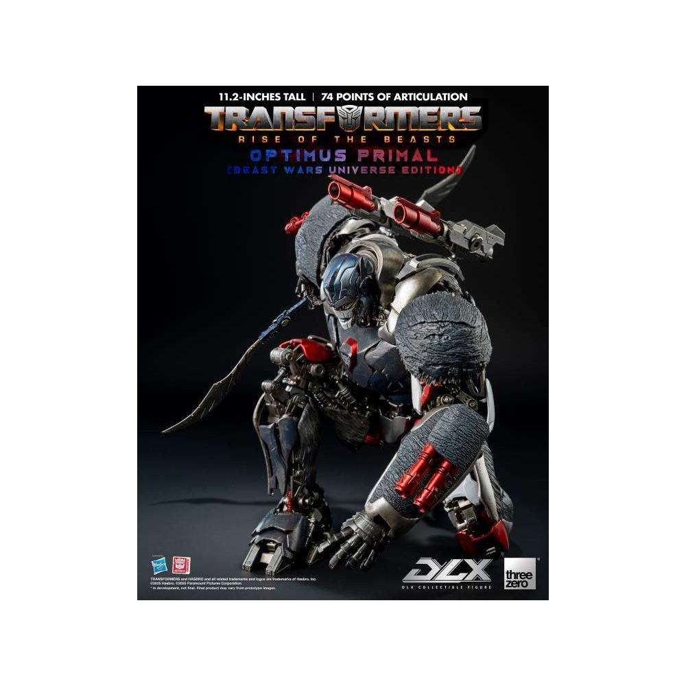 THREEZERO TRANSFORMERS RISE OF THE BEASTS DLX SERIES OPTIMUS PRIMAL ACTION FIGURE