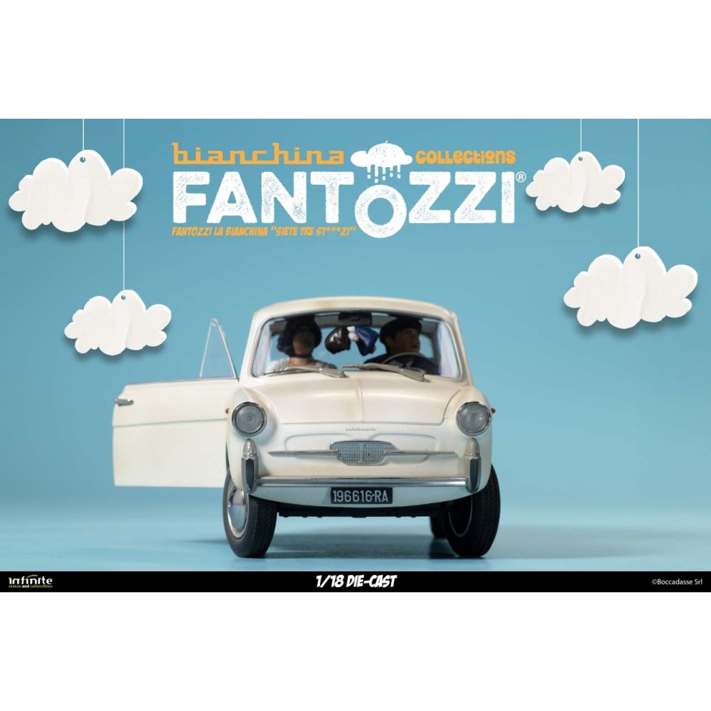 INFINITE STATUE FANTOZZI LA BIANCHINA SIETE TRE ST...ZI VERSION 1/18 SCALE DIE CAST FIGURE