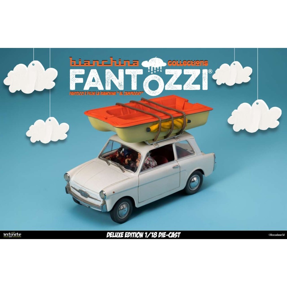 INFINITE STATUE FANTOZZI E FILINI LA BIANCHINA AL CAMPEGGIO DELUXE VERSION 1/18 SCALE DIE CAST FIGURE