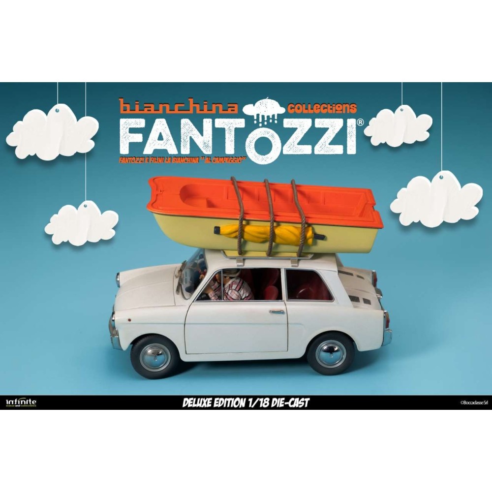 INFINITE STATUE FANTOZZI E FILINI LA BIANCHINA AL CAMPEGGIO DELUXE VERSION 1/18 SCALE DIE CAST FIGURE