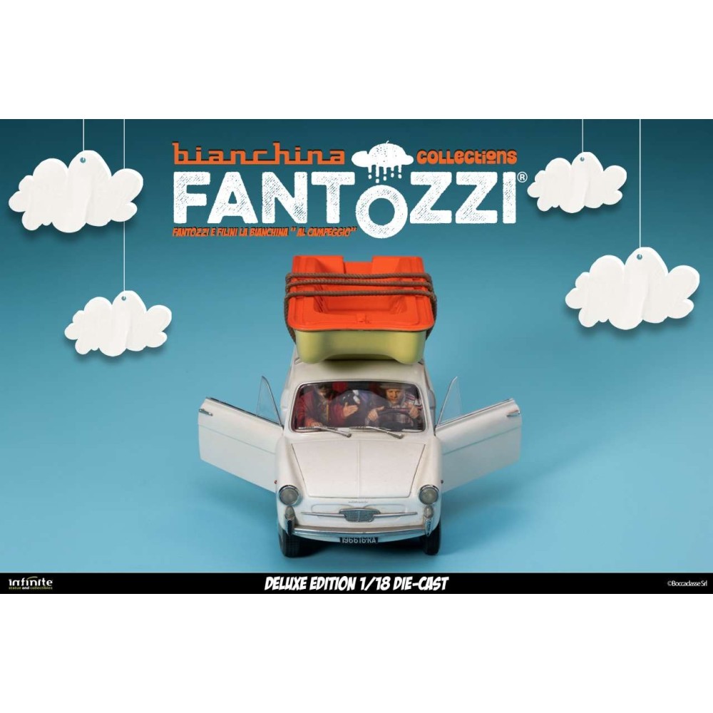 INFINITE STATUE FANTOZZI E FILINI LA BIANCHINA AL CAMPEGGIO DELUXE VERSION 1/18 SCALE DIE CAST FIGURE