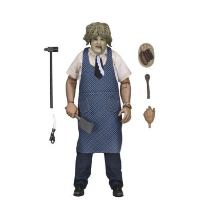 THE TEXAS CHAINSAW MASSACRE LEATHERFACE OLD LADY MASK CLOTHED ACTION FIGURE NECA