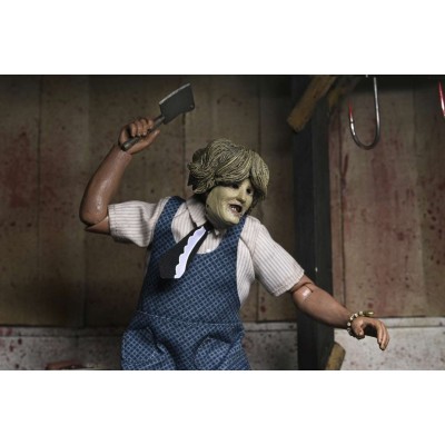 THE TEXAS CHAINSAW MASSACRE LEATHERFACE OLD LADY MASK CLOTHED ACTION FIGURE NECA