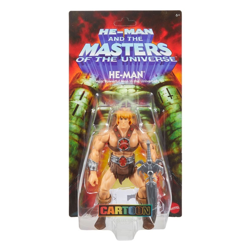 MASTERS OF THE UNIVERSE ORIGINS HE-MAN CARTOON ACTION FIGURE MATTEL