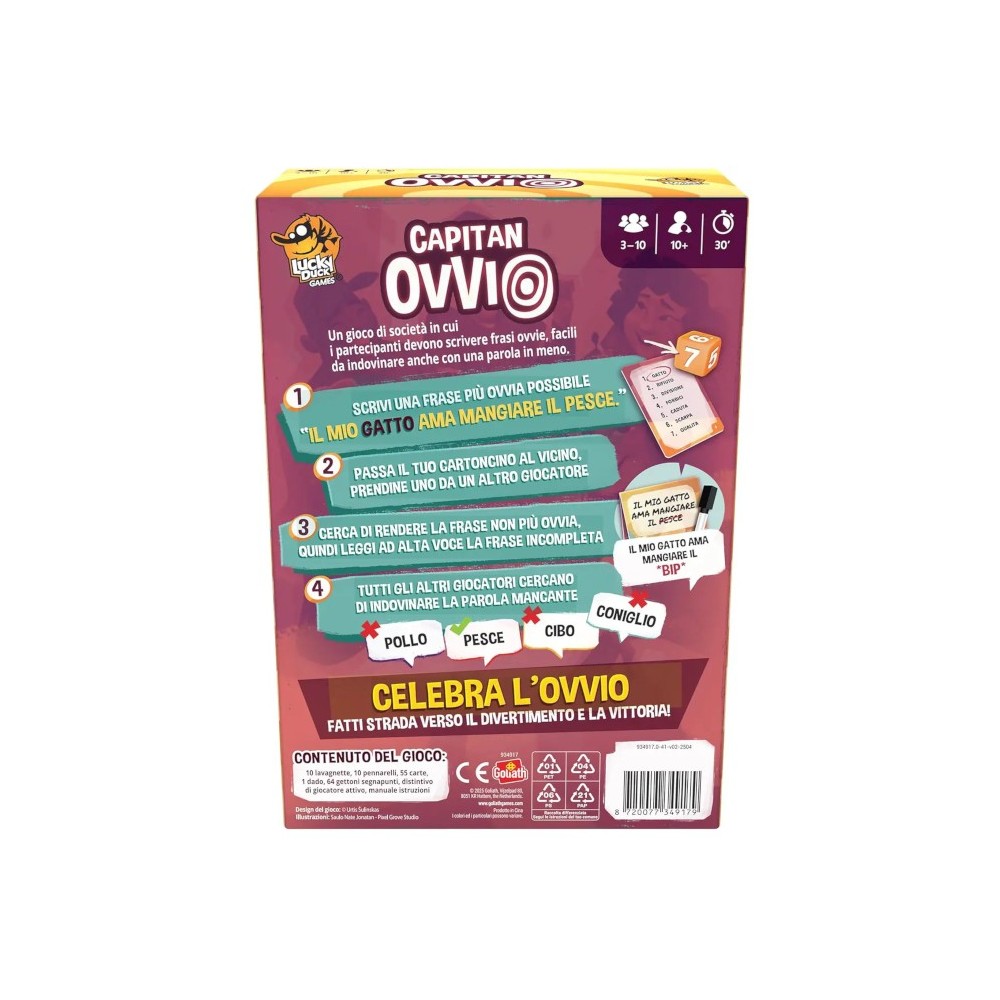 GOLIATH CAPITAN OVVIO BOARDGAME