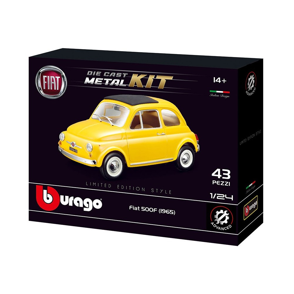BBURAGO FIAT 500F 1965 DIE CAST METAL 1/24 MODEL KIT MODEL REPLICA