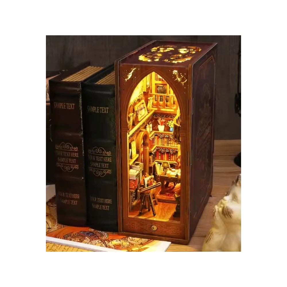 BOOK NOOK LIBRARY OF BOOKS MINI DIORAMA