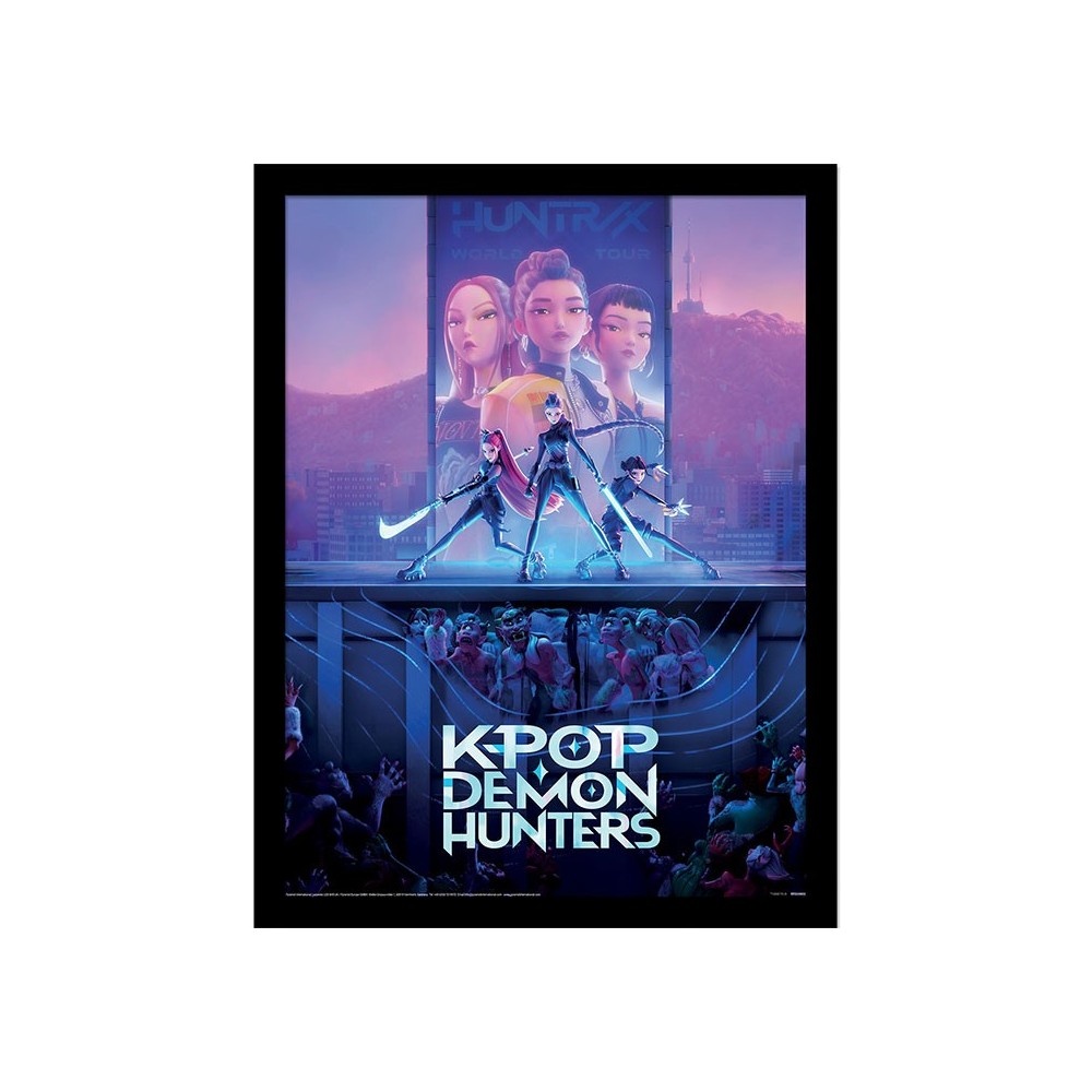KPOP DEMON HUNTERS QUADRO COLLECTOR PRINT 30X40CM PYRAMID INTERNATIONAL