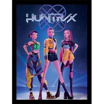 KPOP DEMON HUNTERS HUNTRIX QUADRO COLLECTOR PRINT 30X40CM PYRAMID INTERNATIONAL