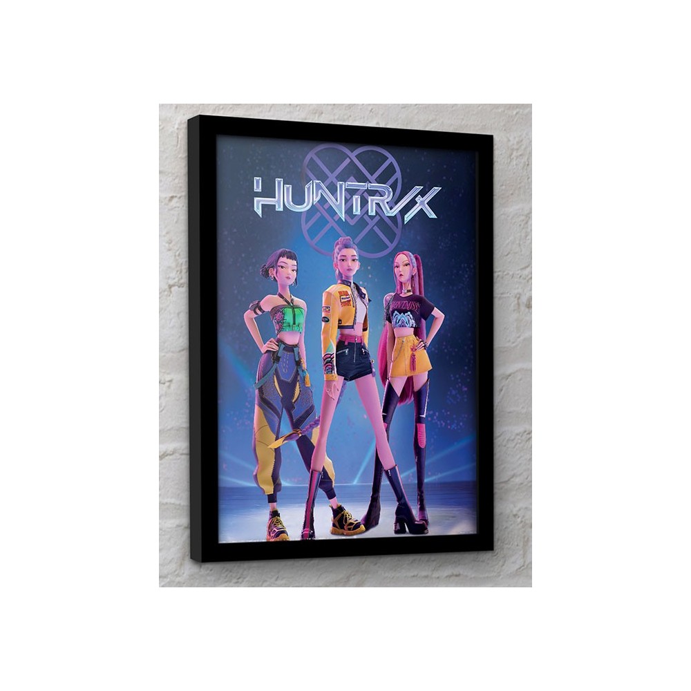KPOP DEMON HUNTERS HUNTRIX QUADRO COLLECTOR PRINT 30X40CM PYRAMID INTERNATIONAL