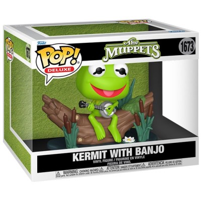 FUNKO FUNKO POP! THE MUPPETS KERMIT WITH BANJO DELUXE BOBBLE HEAD KNOCKER FIGURE