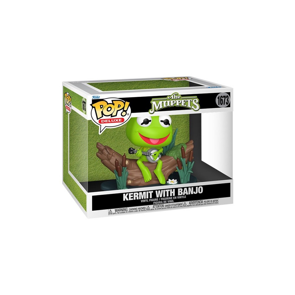 FUNKO FUNKO POP! THE MUPPETS KERMIT WITH BANJO DELUXE BOBBLE HEAD KNOCKER FIGURE