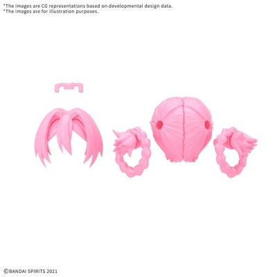 30MS OPTION HAIR STYLE PARTS SET 13 MODEL KIT BANDAI