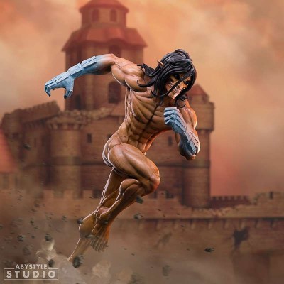 L'ATTACCO DEI GIGANTI EREN TITAN FORM SUPER FIGURE COLLECTION STATUA ABYSTYLE
