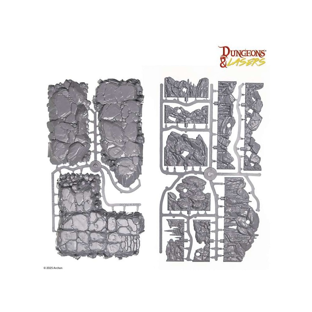 ARCHON STUDIO DUNGEONS AND LASERS ROCKY CAVE UNPAINTED SET