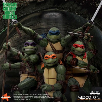 TEENAGE MUTANT NINJA TURTLES 1990 MOVIE SET 4X ONE:12 COLLECTIVE ACTION FIGURE MEZCO TOYS