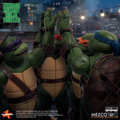 TEENAGE MUTANT NINJA TURTLES 1990 MOVIE SET 4X ONE:12 COLLECTIVE ACTION FIGURE MEZCO TOYS