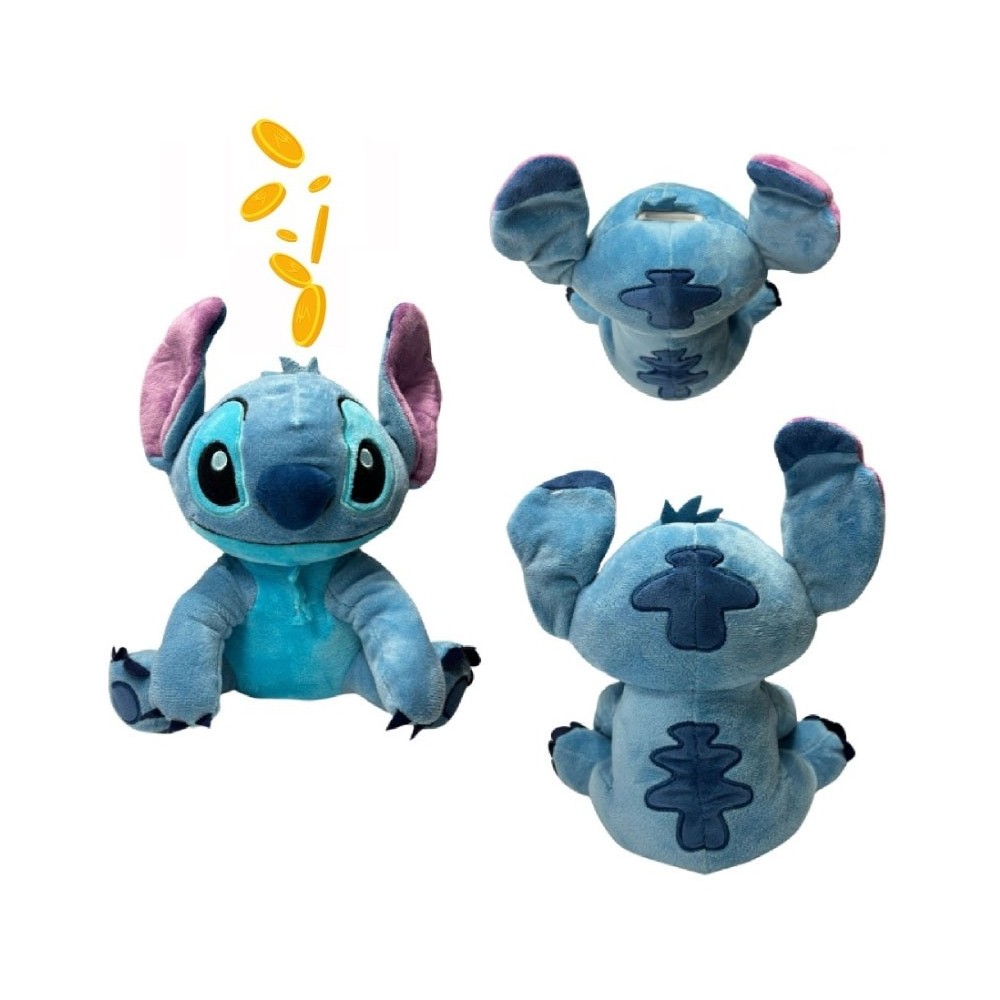 DISNEY STITCH MONEY BANK PLUSH FIGURE