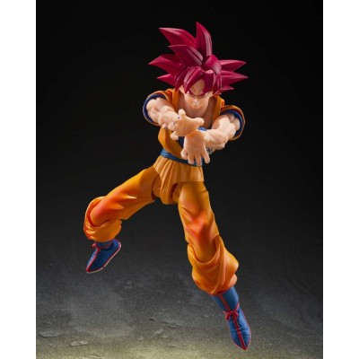 BANDAI DRAGON BALL SUPER SAIYAN GOD SON GOKU GOD AURA S.H. FIGUARTS SERIES ACTION FIGURE