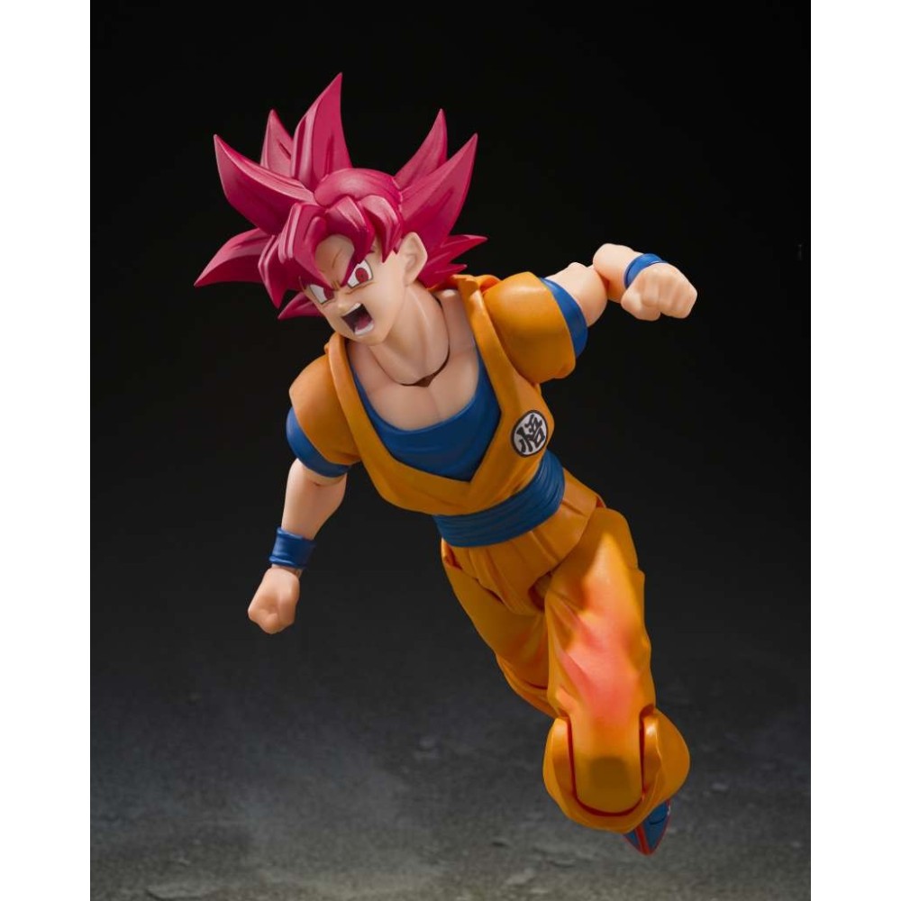 BANDAI DRAGON BALL SUPER SAIYAN GOD SON GOKU GOD AURA S.H. FIGUARTS SERIES ACTION FIGURE