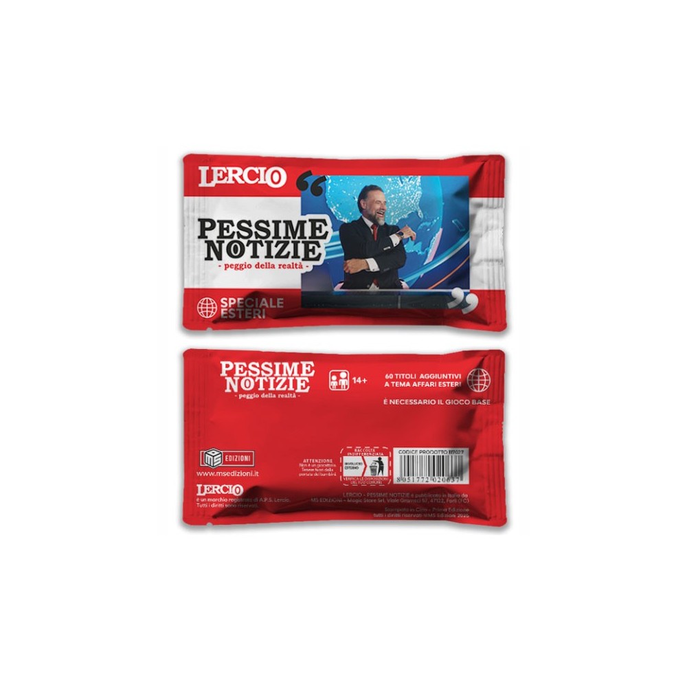 MS EDIZIONI LERCIO PESSIME NOTIZIE SPECIALE ESTERI EXPANSION ITALIAN BOARDGAME