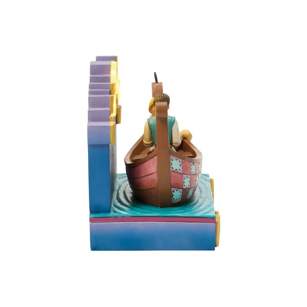 ENESCO TANGLED RAPUNZEL AND FLYNN ON BOAT STATUE FIGURE WITH LED