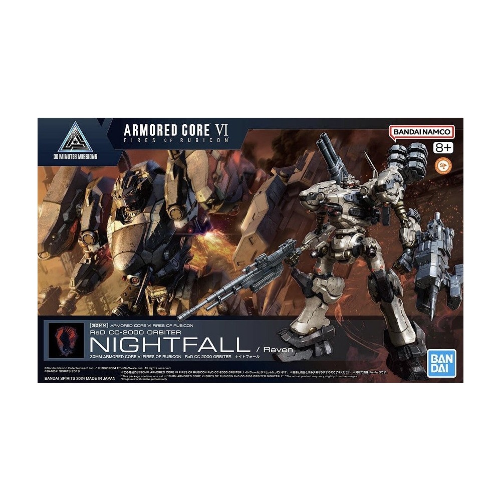 BANDAI 30MM ARMORED CORE VI RAD CC-2000 ORBITER NIGHTFALL 1/144 MODEL KIT