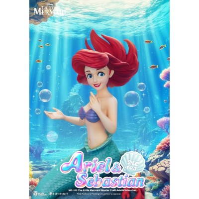 BEAST KINGDOM DISNEY THE LITTLE MERMAID ARIEL & SEBASTIAN MASTER CRAFT RESIN STATUE FIGURE