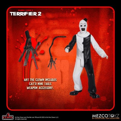 MEZCO TOYS TERRIFIER 2 5 POINTS SET ART THE CLOWN LITTLE PALE GIRL 2X ACTION FIGURE
