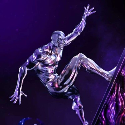 IRON STUDIOS INFINITY GAUNTLET BDS ART SCALE DLX SILVER SURFER 1/10 STATUE FIGURE