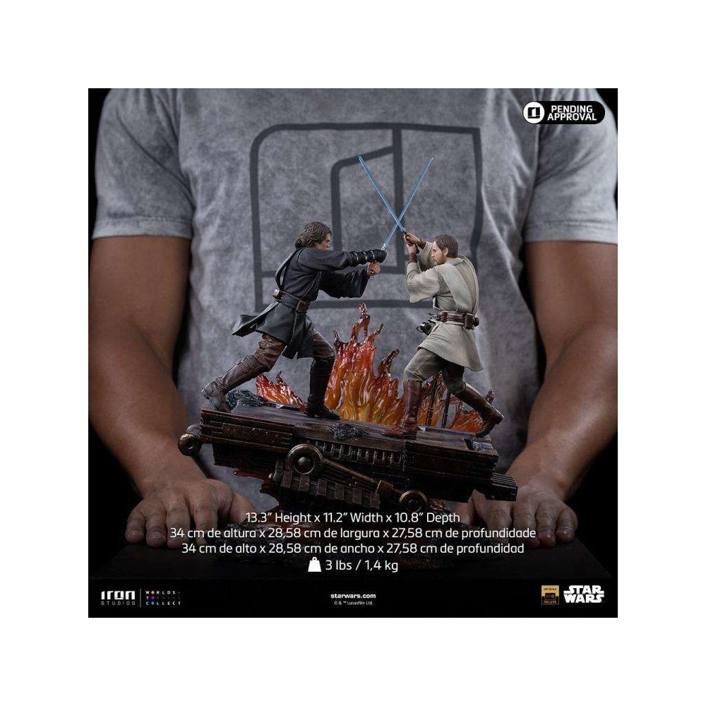 IRON STUDIOS STAR WARS ANAKIN SKYWALKER VS OBI-WAN KENOBI ART SCALE DELUXE 1/10 STATUE FIGURE