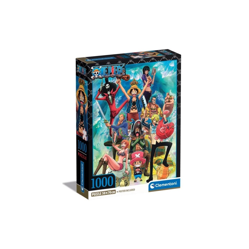 ONE PIECE PUZZLE CIURMA CAPPELLO DI PAGLIA 1000 PEZZI CLEMENTONI
