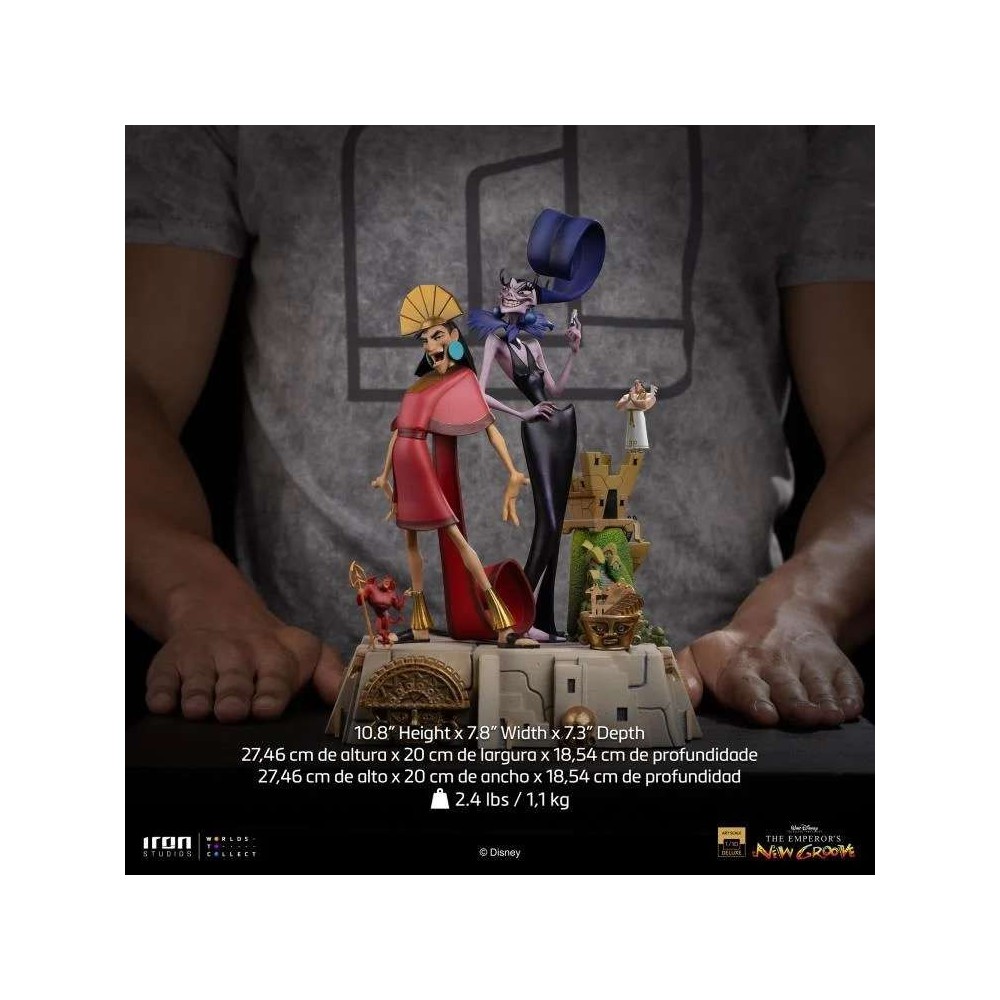 IRON STUDIOS THE EMPEROR'S NEW GROOVE KUZKO AND YZMA ART SCALE DLX 1/10 STATUE FIGURE